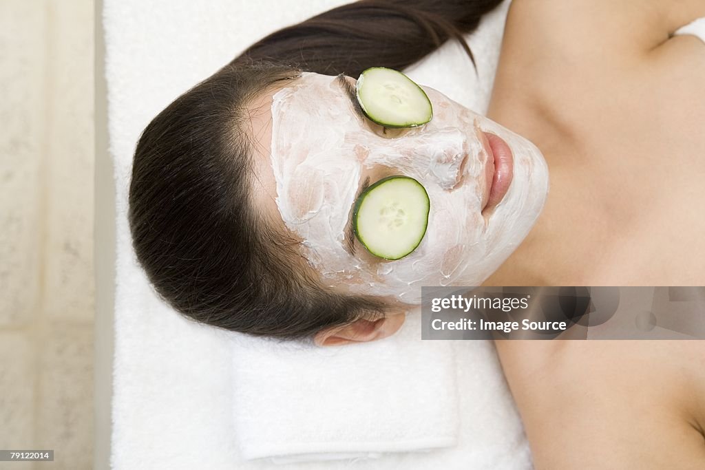 Woman having beauty treatment