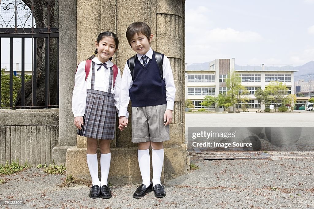 Portrait d'un garçon et une fille