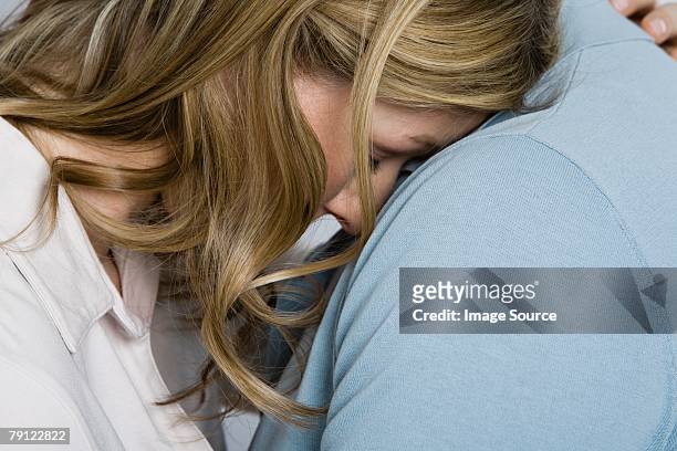 woman being consoled - clingy girlfriend stock pictures, royalty-free photos & images