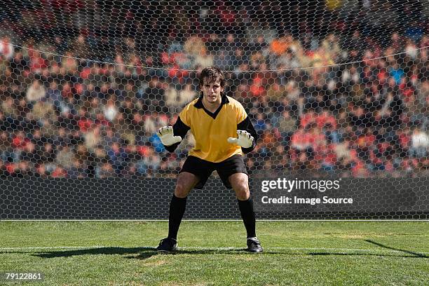 goalkeeper - goalkeeper soccer stockfoto's en -beelden