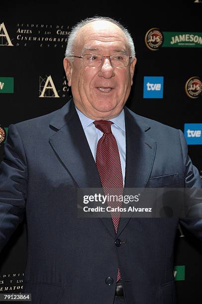 Spanish actor Alfredo Landa attends 22th Goya Awards Nomination Gala on January 19, 2008 at the "Casa de Correos" in Madrid, Spain.