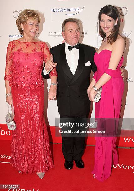 Angela Wepper, Fritz Wepper and their daughter Sophie attend the 35th German Film Ball at the Bayerischer Hof on January 19, 2008 in Munich, Germany.