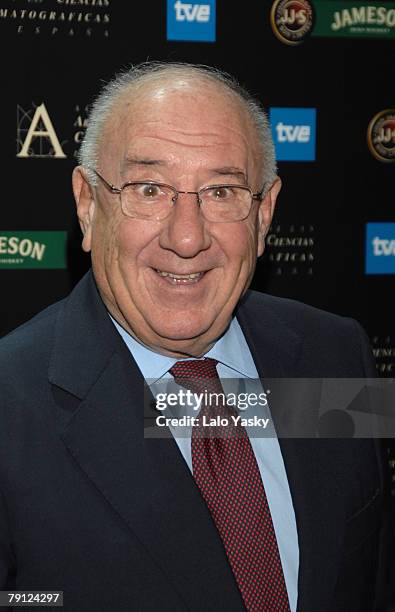 Actor Alfredo Landa attends the Goya Cinema Awards Nominated Gala at Casa de Correos on January 19, 2008 in Madrid, Spain.