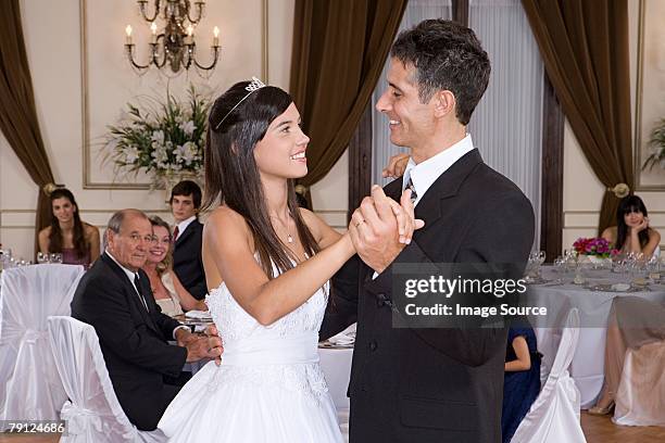 father and daughter dancing - 15th birthday stock pictures, royalty-free photos & images
