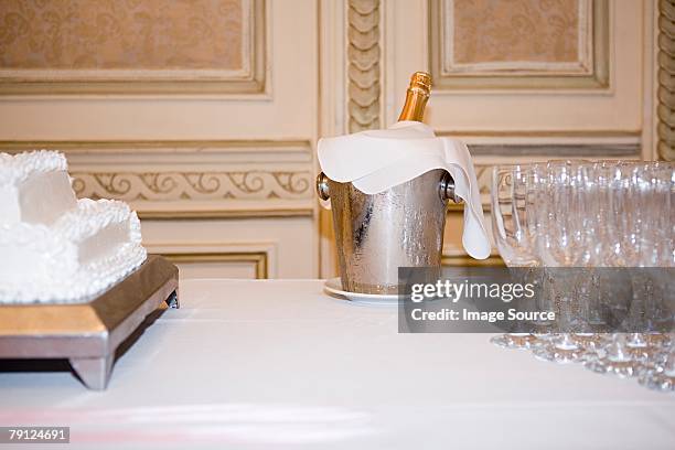 cake and champagne - quinceanera party stock pictures, royalty-free photos & images