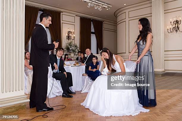 quinceanera girl being embarrassed - quinceanera party stock pictures, royalty-free photos & images