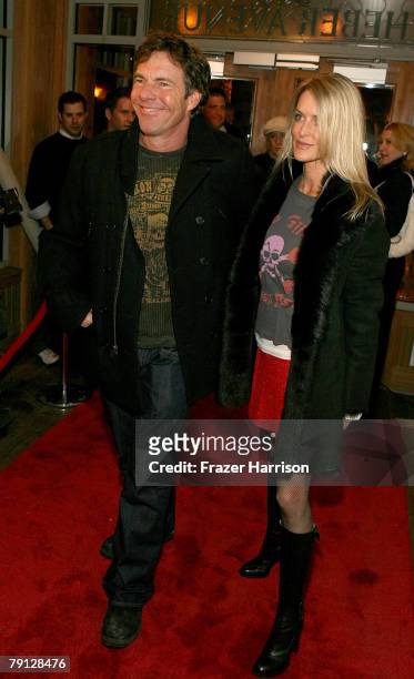 Actor Dennis Quaid and Kimberly Buffington attend Groundswell Productions' Sundance Party held during the 2008 Sundance Film Festival on January 19,...