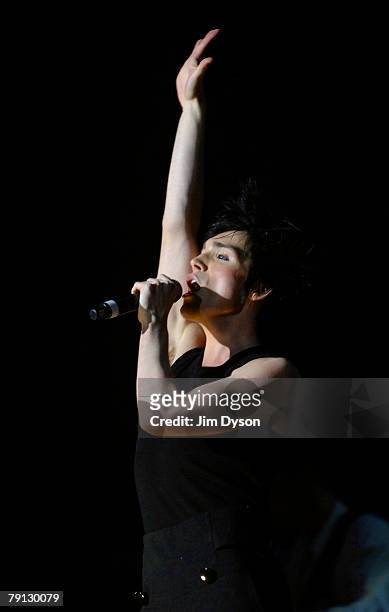 Anthony Hannah performs during the 'Number One Project' charity concert at the Echo Arena on January 19, 2008 in Liverpool, England. The event aims...