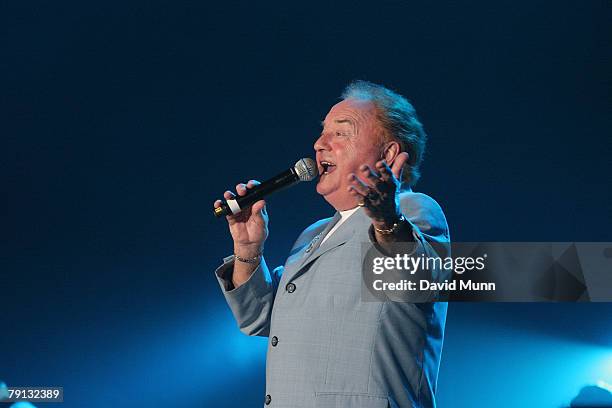 Gerry Marsden performs his classic songs at The Liverpool Echo Arena on January 19, 2008 in Liverpool, England.