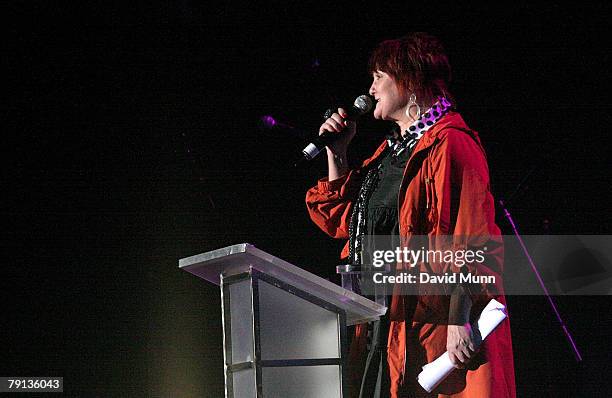 Janice Long compares The Number One Project in The Liverpool Echo Arena, January 19, 2008 in Liverpool, England.