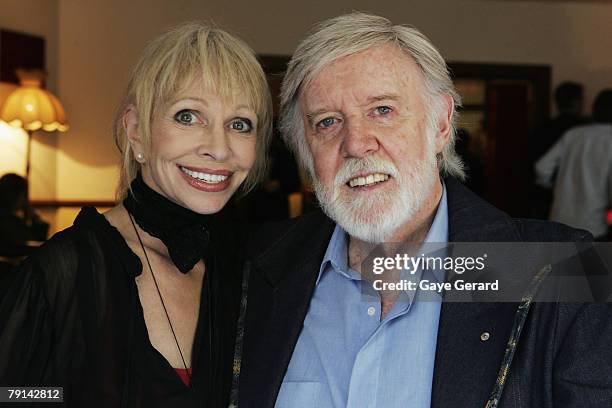 Katie Manning and Singer Barry Crocker attend the 2007 Sydney Theatre Awards at the Paddington RSL on January 21, 2008 in Sydney, Australia.