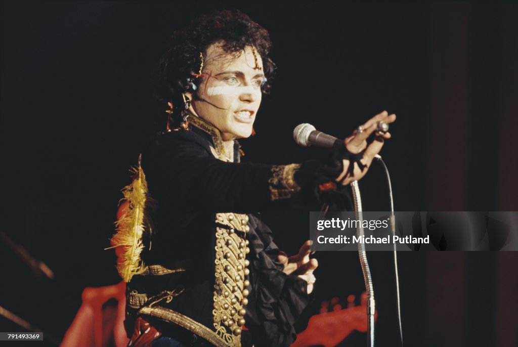 Adam Ant Inages English pop singer Adam Ant , performs live on stage with Adam And ...