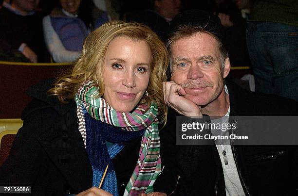 Actress Felicity Huffman and actor William H. Macy attend a screening of "Choke" at the Racquet Club Theatre during 2008 Sundance Film Festival on...