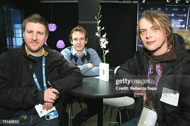 Directors Luis Cook, Chris Lavis, and Maciek Szczerbowski attend Press and Filmmaker Reception during 2008 Sundance Film Festival at the Sundance...