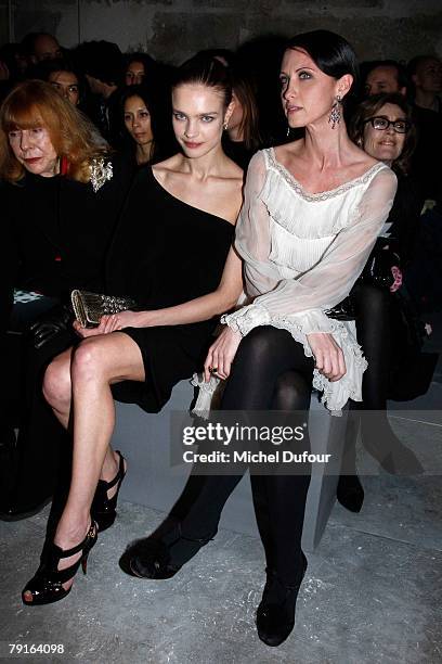 Natalia Vodianova and Alessandra Facchinetti attend the Givenchy Fashion show during Paris Fashion Week Spring-Summer 2008 at Couvent des Cordeliers...