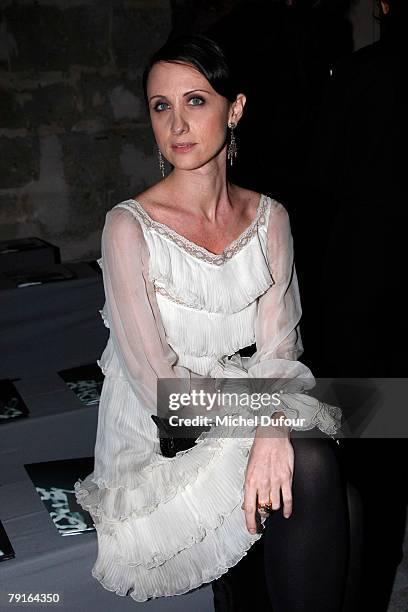 Alessandra Facchinetti attends the Givenchy Fashion show during Paris Fashion Week Spring-Summer 2008 at Couvent des Cordeliers on January 22, 2008...