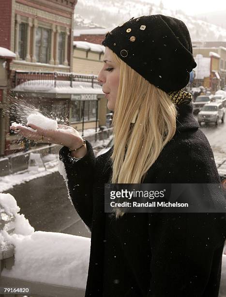 Actress Mischa Barton of "Assassination of a High School President" poses at the Sky 360 Delta Lounge during 2008 Sundance Film Festival on January...