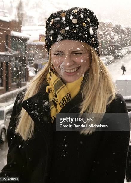 Actress Mischa Barton of "Assassination of a High School President" poses at the Sky 360 Delta Lounge during 2008 Sundance Film Festival on January...