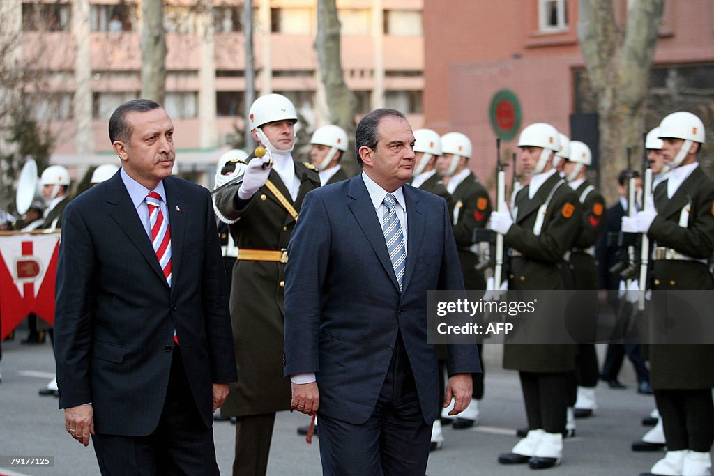 Greek Prime Minister Costas Karamanlis (