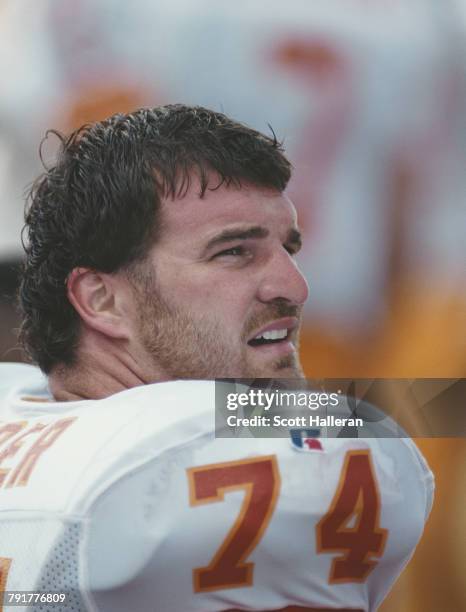 Paul Gruber, Tackle for the Tampa Bay Buccaneers during the National Football Conference Central game against the Indianapolis Colts on 11 September...