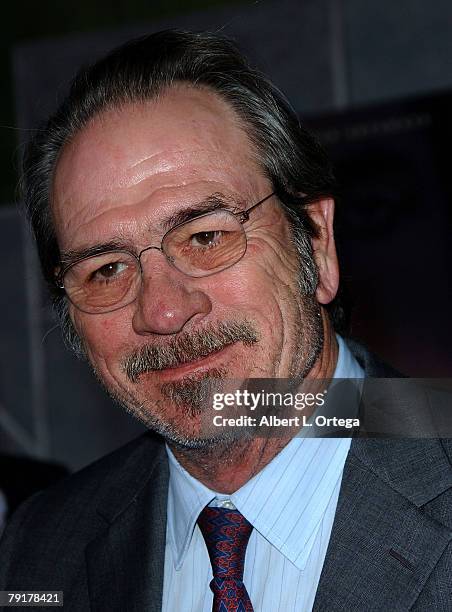 Actor Tommy Lee Jones arrives at the Miramax Films' Los Angeles Premiere of "No Country For Old Men" at the El Capitan Theater in Hollywood,...