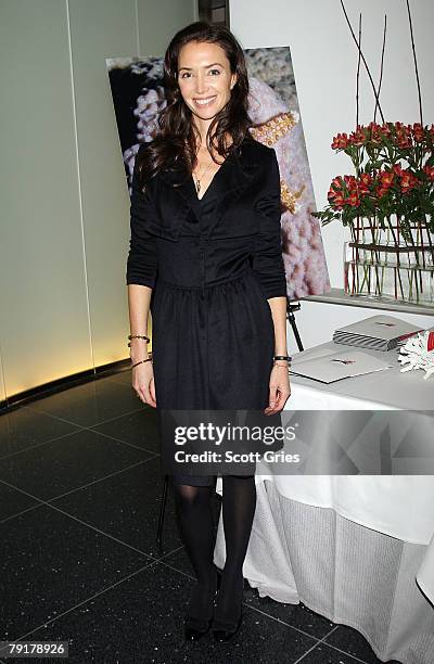 Olivia Chantecaille attends The Tiffany & Co. Foundation's "Too Precious To Wear" launch to raise awareness of threatened marine animals at MoMA on...