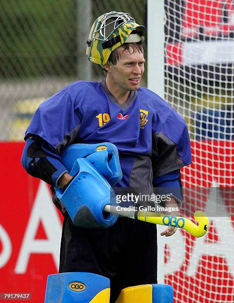 Chris Hibbert of South Africa during the Five Nations Mens Hockey tournament match between South Africa and Germany held at the North West University...