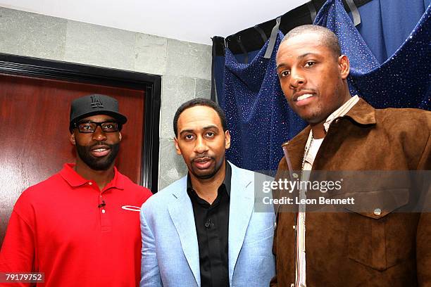 Baron Davis, Stephen A. Smith and Paul Pierce