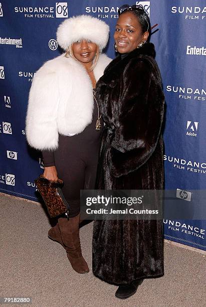 Janice Combs and Keisha Combs attend the premiere of "A Raisin In The Sun" at the Eccles Theatre during the 2008 Sundance Film Festival on January...