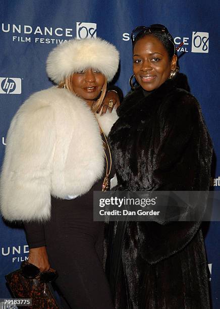 Janice Combs and Keisha Combs attend the premiere of "A Raisin In The Sun" at the Eccles Theatre during the 2008 Sundance Film Festival on January...