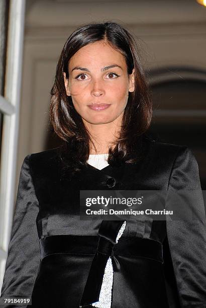 Ines Sastre attends the Valentino Fashion show, during Paris Fashion Week Spring-Summer 2008 at Musee Rodin on January 23, 2008 in Paris, France.