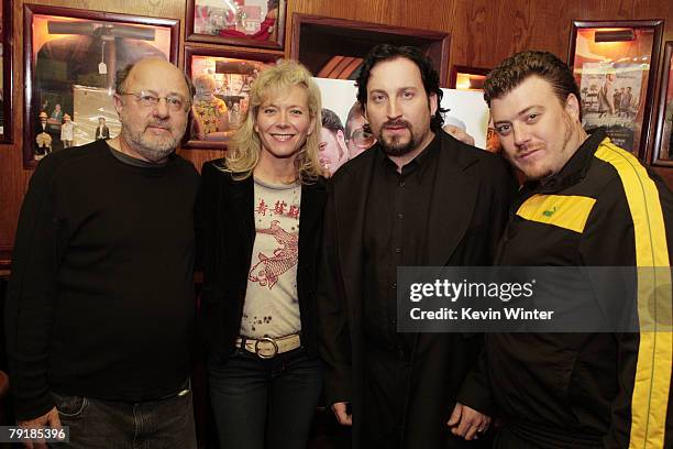 Exec. Prod. Joe Medjuck, Screen Media's Suzanne Blech, actor John Paul Tremblay and actor/writer Robb Wells pose at the afterparty for the premiere...