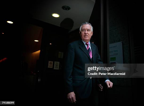 Work and Pensions Secretary Peter Hain walks from Caxton House to talk to reporters after announcing his resignation on January 24, 2008 in London,...