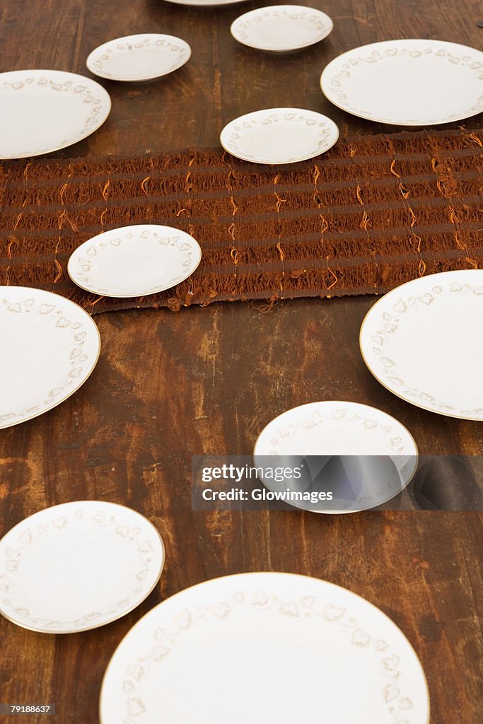 High angle view of place setting on a dining table