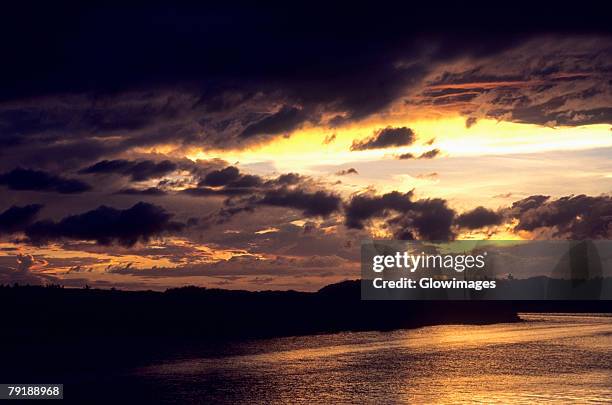 sunset over the sea, wakaya, fiji - wakaya island stock pictures, royalty-free photos & images