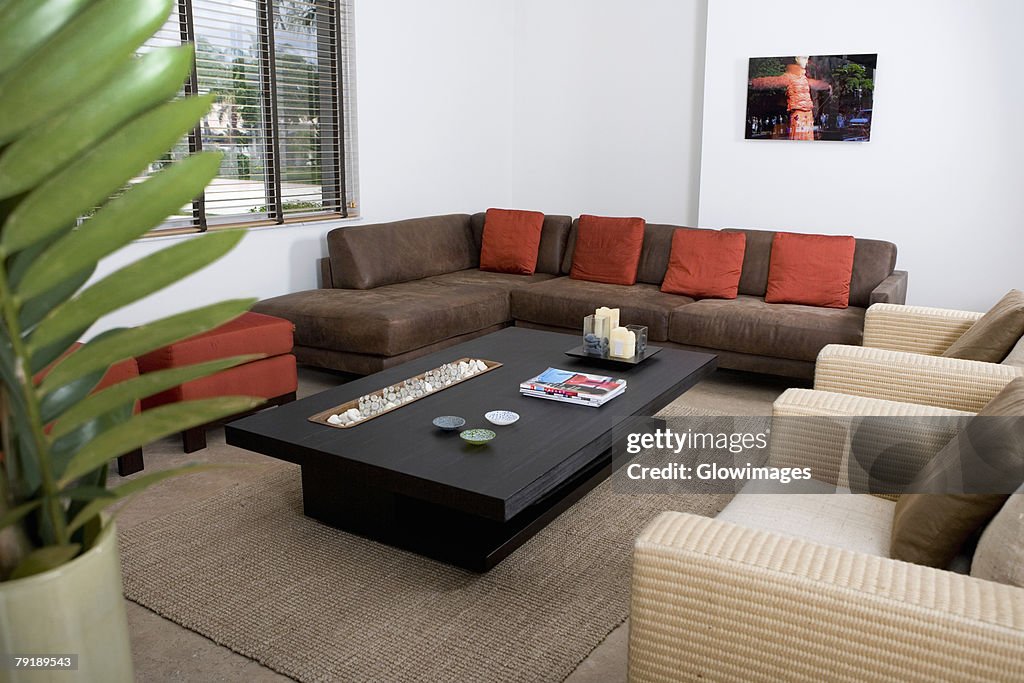 Couch and armchairs in a living room