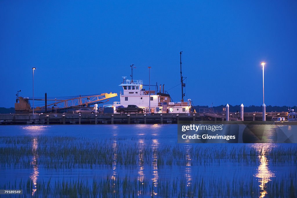 Crane at a commercial dock, Charleston, South Carolina, USA