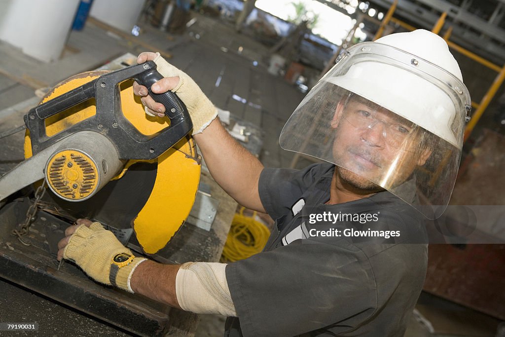 Portrait of a male construction worker working