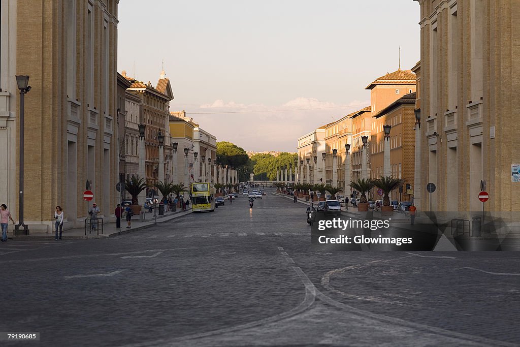 Buildings along a road, Rome, Italy