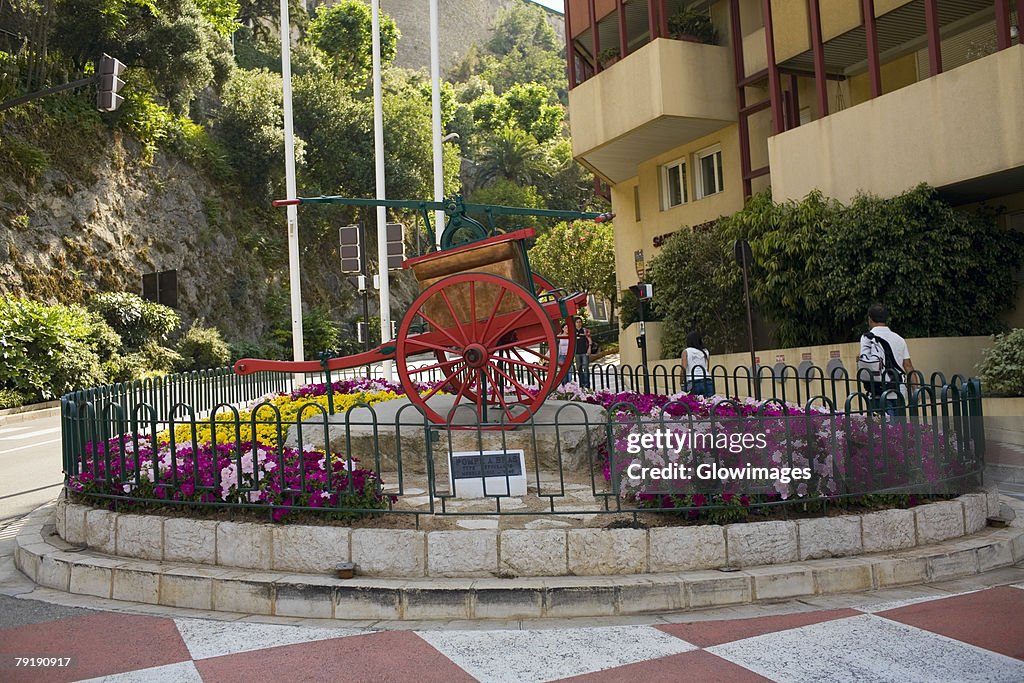 Horse cart in front of a building, Monte Carlo, Monaco