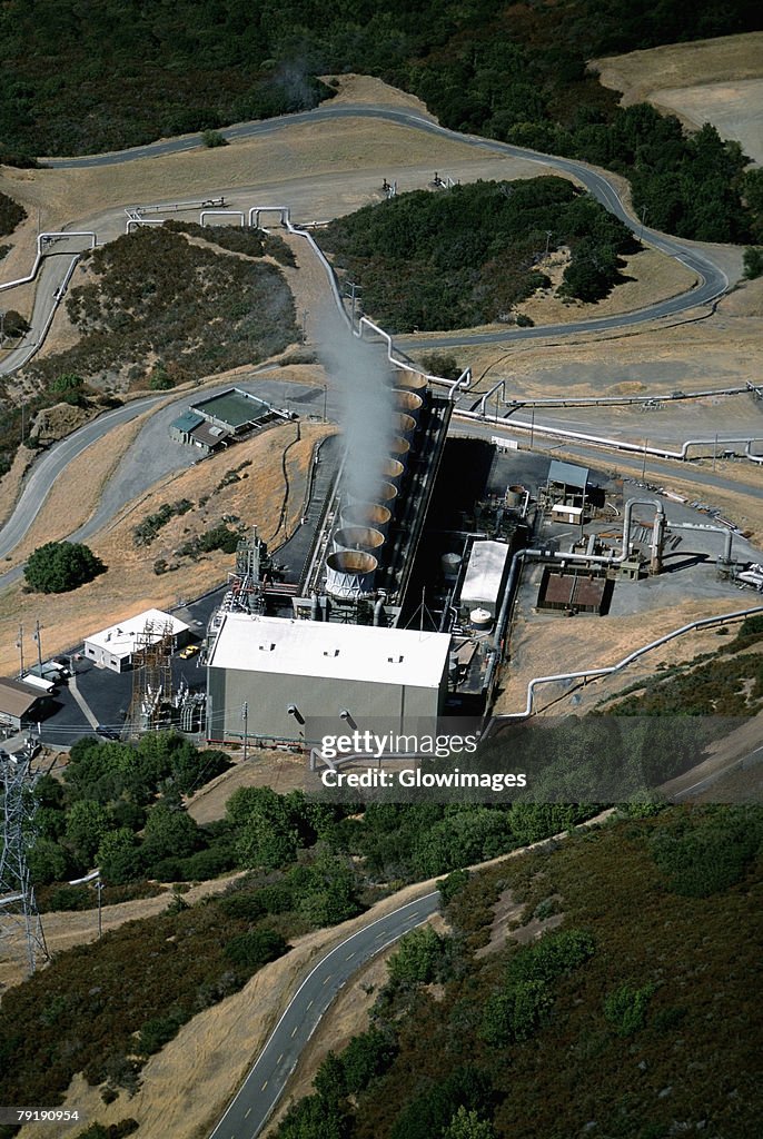 Geothermal power plant, The Geysers, California 