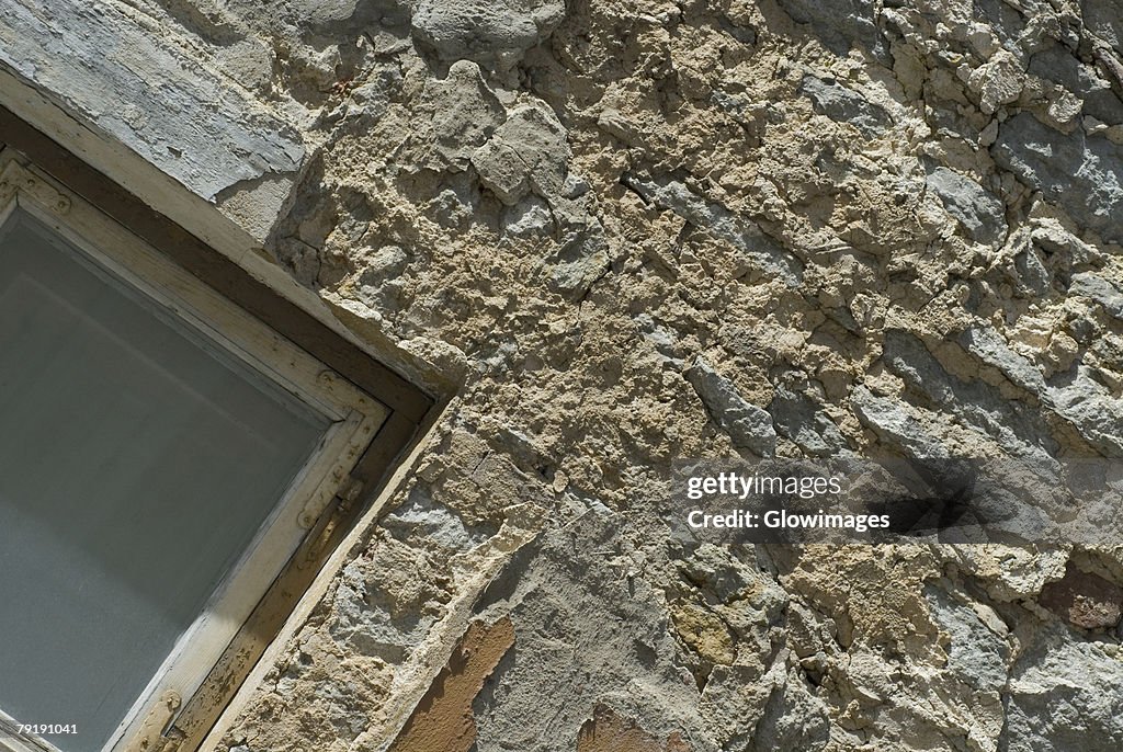 Close-up of a window on a wall