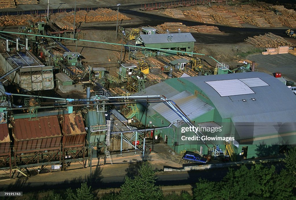 Large commercial sawmill, Idaho, USA