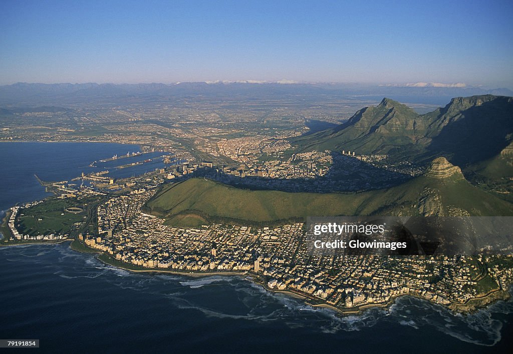 Clifton Beaches with Lions Head and Table Mountain, Capetown, South Africa