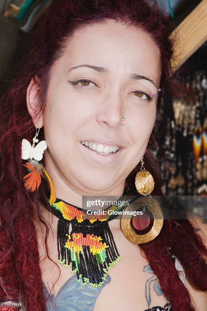 Portrait of a young woman smiling