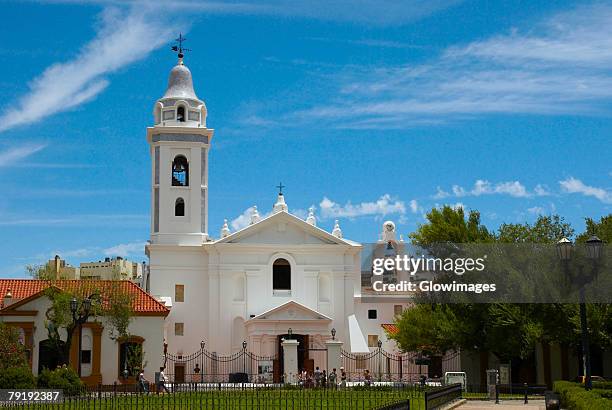 facade of a church, basilica de nuestra senora del pilar, recoleta, buenos aires, argentina - la recoleta stock pictures, royalty-free photos & images