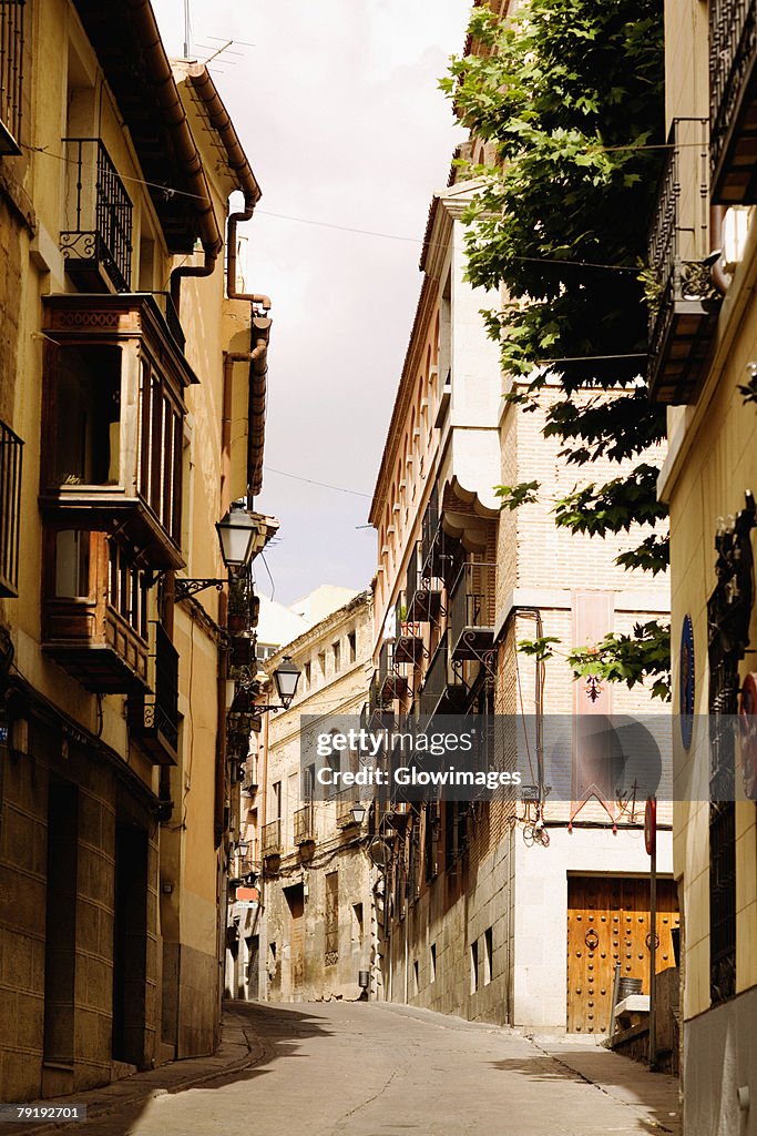 Buildings along a street, Toledo, Spain