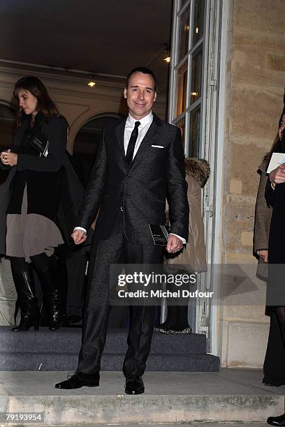 David Furnish attends the Valentino Fashion show, during Paris Fashion Week Spring-Summer 2008 on January 23, 2008 at Musee Rodin in Paris, France.