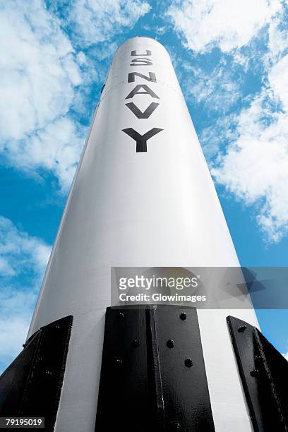 low angle view of a us navy missile, pearl harbor, honolulu, oahu, hawaii islands, usa - hawaii missile stock pictures, royalty-free photos & images