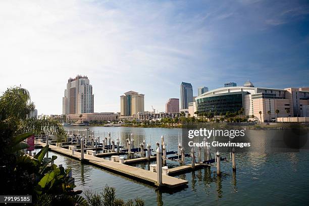 buildings at the waterfront, hillsborough river, tampa, florida, usa - tampa day stock pictures, royalty-free photos & images